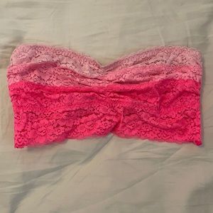 Pink lace bandeau
